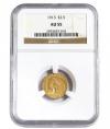 アメリカ金貨 1913年 2.5ドル インディアンヘッド金貨 NGC AU 55鑑定済