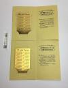 田中貴金属 純金1gカレンダー 1999年-2001年 2枚セット ラミネート加工 K24 台紙付き