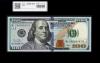 USA米国 100ドル紙幣 フランクリン 2013年銘 珍番 26666662 完未品