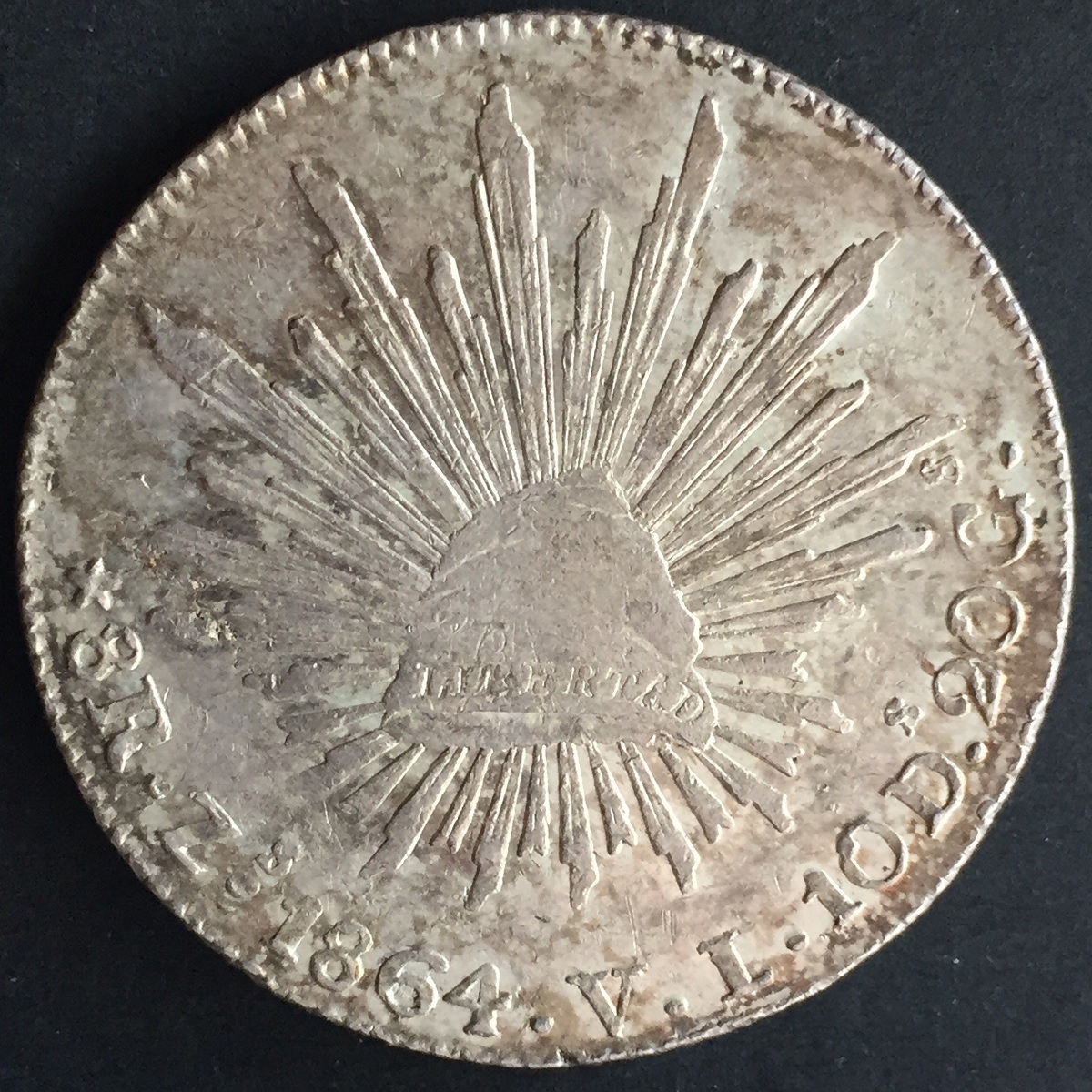 メキシコ銀貨 REPUBLICA MEXICANA 1864年 Zs 中期 | 収集ワールド
