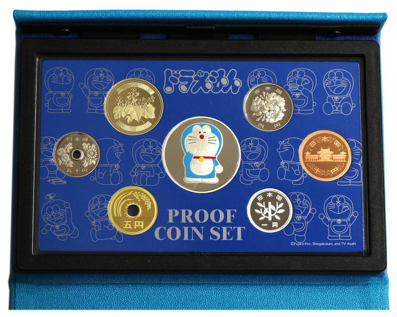 2005年 Proof Set ドラえもん誕生35周年 貨幣6枚セット/銀メダル入り