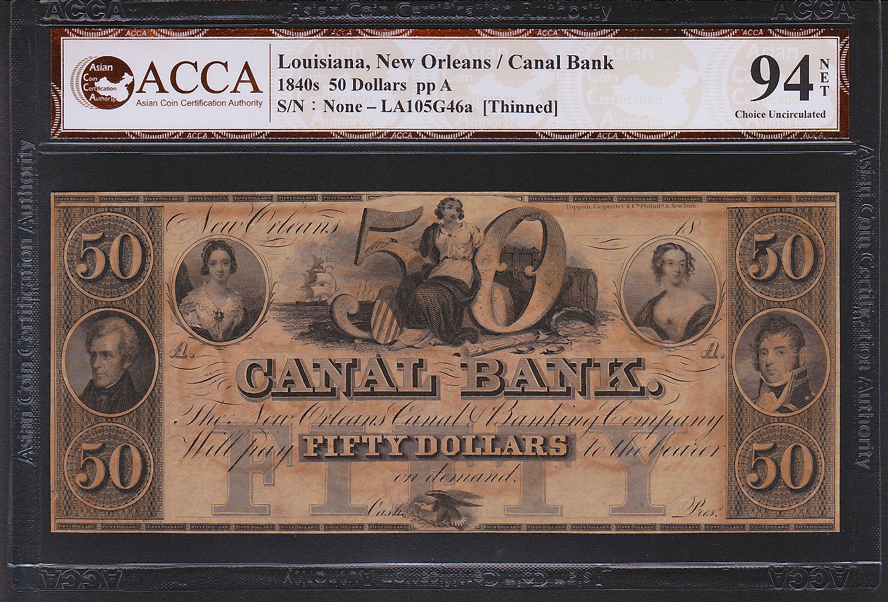 アメリカ 1840年 レア紙幣 50ドル 収集ワールド
